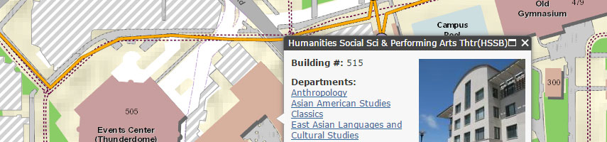 Screenshot of Interactive Campus Map