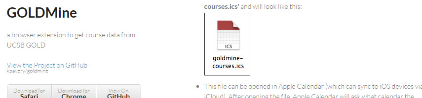 Screenshot of the GOLDMine Home Page